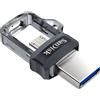 GielleService Pendrive Sandisk Ultra Dual Drive m3.0 Memoria USB 3.0 e Micro USB da 256 GB SDDD3-256G-G46
