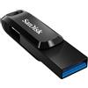 GielleService Pendrive Sandisk Ultra Dual Drive Go Memoria USB-C e USB-A da 256 GB SDDDC3-256G-G46