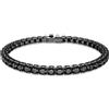 Swarovski 56641530 Braccialetto Matrix Tennis Taglio tondo Nero Placcato Rutenio