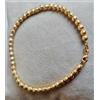 Produzione Orafa Aretina B BRACCIALE ORO GIALLO MASSICCIO 750 18KT UOMO DONNA PALLINA PERLA SFERA 3.6GR