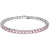 Swarovski 5648930 Braccialetto Matrix Tennis Taglio tondo Rosa Placcato Rodio