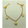 Produzione Orafa Aretina BRACCIALE RAGAZZA BAMBINA ORO GIALLO 18KT 750 CHARM FARFALLA BRACELET OR ENFANT