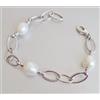 Produzione Orafa Aretina LUSSO BRACCIALE DONNA ORO BIANCO 10GRAMMI 750 18KT PERLE BRACELET OR BLANC FEMME