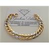 Oro 18 kt 750% BRACCIALE In ORO Bicolore GIALLO e BIANCO Oro 18 Karati 750% Donna Made in italy