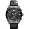 Armani Orologio Da Uomo Di Emporio Armani AR0393 Cassa Acciaio e Cinturino Pelle Nero