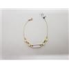 BRACCIALE DA DONNA A MAGLIA IN ORO GIALLO E BIANCO 750 18KT 1,7 GRAMMI (6088)