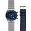 Breil Orologio Breil SIX.3.NINE TW1863 Cronografo Watch Doppio Cinturino Pelle Blu