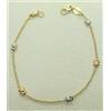 Produzione Orafa Aretina BRACCIALE DONNA RAGAZZA ORO GIALLO BIANCO 18KT 750 FIORI BRACELET OR JAUNE FLEUR