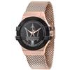 Maserati Orologio Maserati Potenza uomo R8853108009 Maglia Milanese Oro Rosa 42 mm Nera