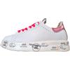 PREMIATA scarpe sneakers donna in pelle BELLE_6281 bianco rosa perlato