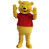 Edaica Mascotte Winnie the Pooh costume adulti Orso giallo arancione miele maglia rossa