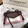 GIVENCHY BORSA PELLE 3 COLORI TRACOLLA "GIVENCHY" DUETTO BORDEAUX PINK WHITE + ORIGINALE