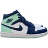 Nike Scarpe uomo Air Jordan 1 Mid Mystic Navy Mint Foam 554724 413 nike blu verde