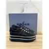 Hogan H449 sneaker Donna maxy zeppa extra light Nero pelle 39