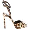 GIUSEPPE ZANOTTI DESIGN scarpe donna Sandalo Basic raso stampa ghepardo naturale
