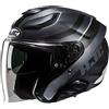 Hjc Casco Moto Jet Hjc F31 NABY MC5SF Grigio Opaco Nero