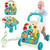 Nukdey Girello per Bambini 3 in 1 Centro di attività educativa Multifunzionale Primi Passi con Carrello, con Luci, Suoni e Musica, piastra da gioco rimovibile, Giocattolo Educativo regalo per Bambino