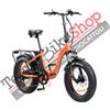 Bicicletta Elettrica Pieghevole Z-Tech ZT-89-AW Folding Etna 250W 36V 13Ah con Display-Arancione