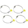 DUST COMMANDER KBHC100R - Fascette stringitubo a spirale, set da 4, 100 mm, in senso orario, destro, acciaio inossidabile