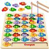 Coogam Gioco di pesca numeri alfabeto magnetico ABC colore corrispondenza puzzle educativo Montessori 3-5 anni