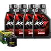 Motul Kit Tagliando Olio Motul 300V 15W50 Per Honda VT1300 CX CXA Fury 2010>2020