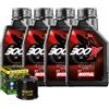 Motul Tagliando Olio Motul 300V 10W40 Filtro Per Kymco ATV 450 MXU i Maxxer 2011>2015