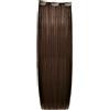 She Easy One Clip Extension 100% Made in Italy, Applicazione Veloce e Facile a Clip - Capelli Veri Lisci - Castano Scuro