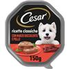 Cesar Ricette Classiche Cibo per Cane con con Manzo succulento e Pollo 150 g - 14 vaschette