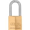 ABUS 27181 Lucchetto in ottone con grillo lungo 30 mm e chiave reversibile