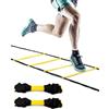 QWORK® Set di 2 Scaletta Agilità con Custodia - 6 Metri 12 Pioli - Scaletta per Allenamento di Calcio/Hockey/Basket