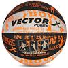 Vector X Power Basketball (Black-White-Orange) (Size-5)