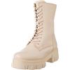 MARCO TOZZI Donna 2-26229-41, Stivaletti Stringati, Crema, 39 EU