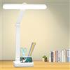 GEPROSMA Lampada da Tavolo Scrivania Ricaricabile Senza Fili Grande Batteria 4000MAH,Lampada Comodino Alta 60CM/Potente 60 LED 8W/Tocco Dimmerabile/Multifunzioni per Casa,Camera da Letto,Ufficio,Dormitorio