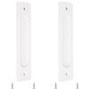 MOROBOR 180MM Rettangolare da incasso per porte scorrevoli, 2pcs bianco caldo a filo tirante in lega di alluminio per porte a battente con viti di montaggio per porte scorrevoli di fienile