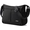zhongningyifeng Borsa a tracolla da uomo Borsa messenger in nylon impermeabile leggero Casual Nero Crossbody Borsa per lavoro viaggio all'aperto