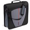 Case it Case-it Mighty D-146 - Raccoglitore con cerniera, anello a O da 7,6 cm con linguette a 5 colori, cartella portadocumenti espandibile, tracolla e manico, D-146, nero