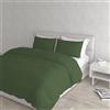 Italian Bed Linen PARURE COPRIPIUMINO ELEGANT, Verde Scuro, Matrimoniale