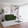 Italian Bed Linen COPRIDIVANO BIELASTICO PIU BELLO Verde Scuro 2 Posti