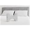Italian Bed Linen Cuscino Posturale per Ginocchia e Gambe con Fibre Bamboo, Cuscino in Poliuretano per Allineamento Spinale, Ideale in Gravidanza e per Mal di Schiena, Sfoderabile, Made in Italy, 30x23x12cm