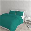 Italian Bed Linen PARURE COPRIPIUMINO ELEGANT, Verde Acqua, Matrimoniale