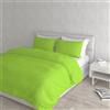 Italian Bed Linen PARURE COPRIPIUMINO ELEGANT, Verde mela, Matrimoniale