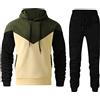 Kobilee Tuta Uomo Invernale Elegante Tracksuit Cotone Tuta Sportiva Suit Fitness Palestra Tuta Completa Felpa con Cappuccio e Pantalone Due Pezzi Leggero Jogging Tuta Felpata Tute da Ginnastica