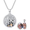 OHAYOO Collana Medaglione Panda Argento 925 Madre e Bambino Collana Pendente Medaglione Personalizzata con Foto Regali Personalizzati per Donna Mamma Festa della Mamma