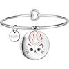 ZUKY Bracciali in acciaio dedicati agli amanti degli animali (Gatto)