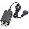 prometeo electronics Alimentatore per Amplificatore Antenna TV 12V 500mA - NON è un Amplificatore di Segnale - Solo Alimentazione, 1 Ingresso e 1 Uscita con Connettori F - DTV500 - Prometeo Electronics