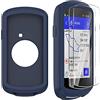 Moorovgi Custodia+2 Pezzi Vetro Temperato per Garmin Edge 1040,Pellicola Protettiva Proteggi Schermo Accessorio per Computer da Bici GPS per Garmin Edge 1040 (Blue)