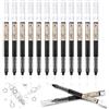 OFFCUP Penne Gel, 12Pcs Penna a Sfera, 0.5MM Penna Roller a Inchiostro Liscio ad Asciugatura Rapida Punta Fine Penne a Inchiostro Liquido Liscio Forniture di Cancelleria per Scuola Ufficio (Nero)