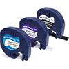 Home Colortly 3 x etichette in plastica compatibili con Dymo letraTag 12 mm nero su bianco/trasparente bianco su nero etichette autoadesive funzionano compatibili con Dymo Letratag LT-110T 100H QX 50 XR XM 2000