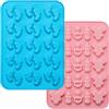 Webake Stampo in silicone per bambini, 2 pezzi, decorazione per torte, in silicone, per baby shower