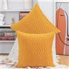 Madizz 2 Pezzi Federe in Velluto Copricuscini Morbido Decorativo Fodere per Cuscino Lusso Stile per Divano Camera da Letto Giallo Quadrate 55x55 cm
